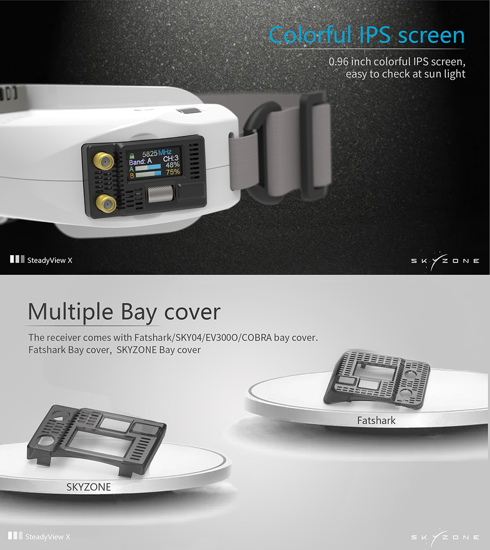SKYZONE Steadyview X 5/5.8G レシ - Skyzone Steadyview X Receiver Module のレビューと価格